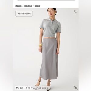J. Crew Gwyneth Slip Skirt, never worn